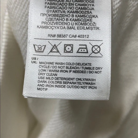 Adidas Cream , Long Sleeve Sweatshirt With Colorful Trefoil Logo.Size- XL - Picture 13 of 14